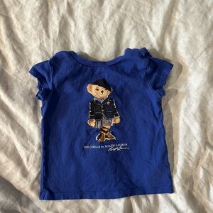Ralph Lauren Kids Blue Polo Bear T-Shirt